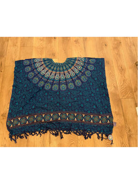Unbranded | Tops | New Boho Festival Mandala Fringe Poncho Top | Poshmark